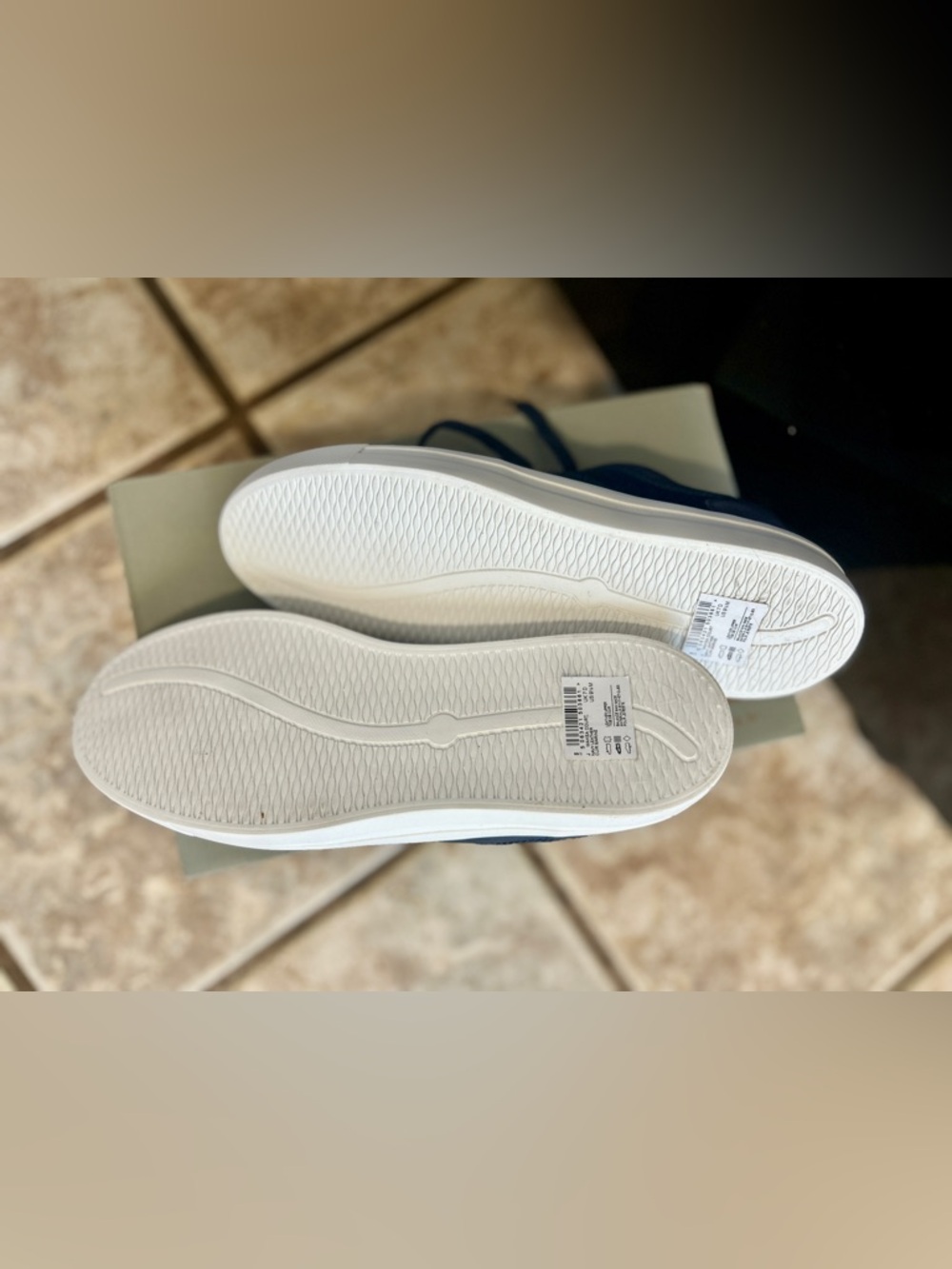 Clarks Makea Court Navy Blue & White Leather Women’s Sneakers sz 9.5 NWT - Picture 5 of 7